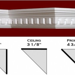 17 DCT Carved Styrofoam Crown Molding Dentil-4 in wide & 6.5 ft. long - Wallpaper