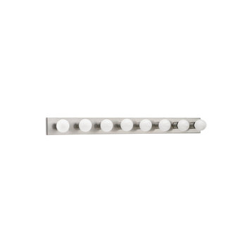 Sea Gull Center Stage 8 Light Wall/Bath, Brushed Stainless