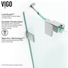 VIGO Pirouette Frameless Shower Door, 36", Chrome