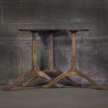 Cast Iron Bronze Plated Wishbone Legs
