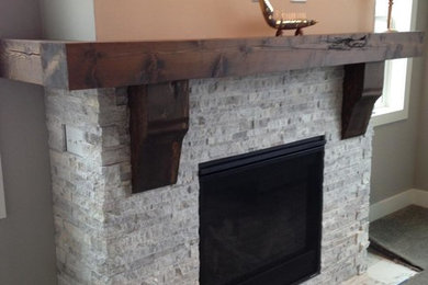 Inspiration for a craftsman living room remodel in Minneapolis