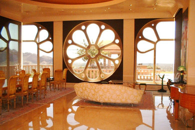 Inspiration for a transitional family room remodel in Phoenix