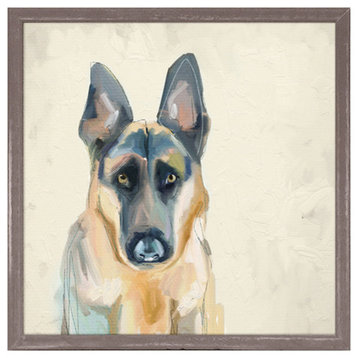 "Best Friend - German Shepherd" Mini Framed Canvas by Cathy Walters
