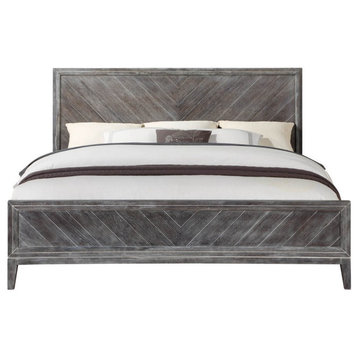 Challis Queen Wood Bed Gray