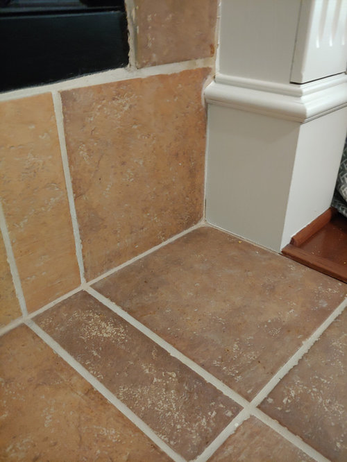 Tile over tile, fireplace surround