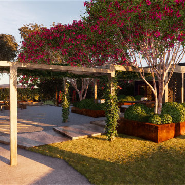 Rustic Rural Australian Courtyard Design