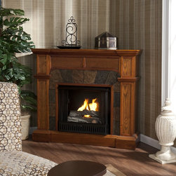 Holly & Martin&trade; Cypress Gel Fireplace-Mission Oak - Indoor Fireplaces