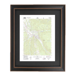 Framed Topographic Map | Aspen, CO - Prints And Posters