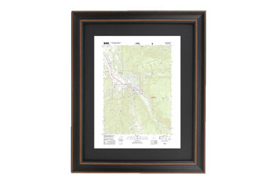 Framed Topographic Map | Aspen, CO