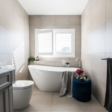 Contemporary Bathroom featuring Davenport 60-inch