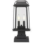 Z-Lite - Millworks 2 Light Post Light or Accessories, Black, 5.5 - Embrace a vintage village look in a custom garden space or walkway. This black finish outdoor post lantern offers an artfully elegant way to illuminate landscaped areas as you embellish a traditional vibe.