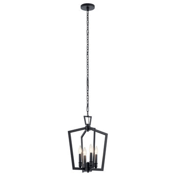 Abbotswell 4-Light Traditional Pendant in Black