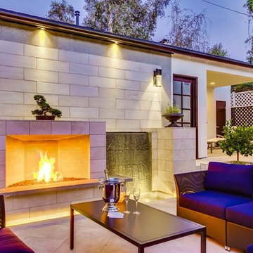 Outdoor Fireplace Lighting