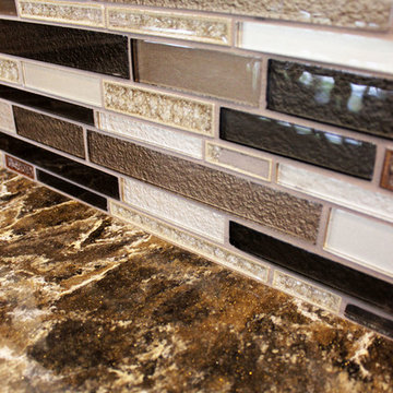 Cambria Laneshaw Countertop, Crystal Shores Mosaic Tile Backsplash ~ Brunswick