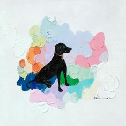 'Black Puppy' Painting - Artwork