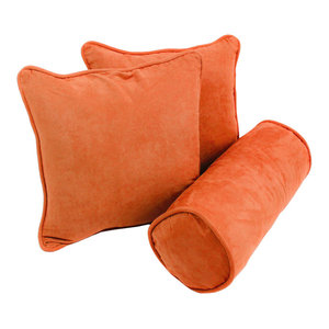 Sophie Ruched Aqua Bolster Pillow Contemporary Decorative