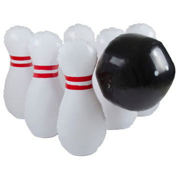 Kids Giant Bowling Game Set, Inflatable Jumbo Bowling Pins and Ball