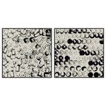 Marmont Hill Inc. - 2-Piece "Black Circle Smudge" Diptych Set, 48"x24" - (2) panels of 24x24