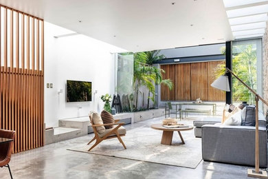 Example of a trendy living room design in Other