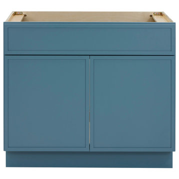 36" W Birch Plywood Single Base Storage Cabinet With Soft Close Door