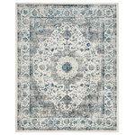 Safavieh - Safavieh Evoke Collection EVK220 Rug, Ivory/Gray, 8'x10' - The Evoke Rug Collection is a spectacular fusion of fashion-forward patterns, vibrant colors and plush textures. A classy centerpiece of room decor, Evoke is machine loomed using frieze yarns for high style and high performance in any room of the home or business office.