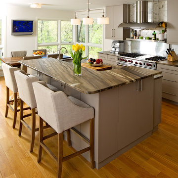 Transitional Painted Kitchen- Clemow