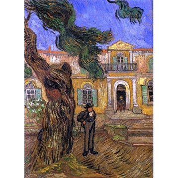 Vincent Van Gogh Pine Trees With Figure in the Garden Wall Decal