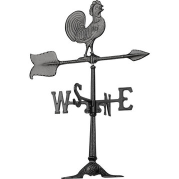 24" Rooster Accent Weathervane, Black