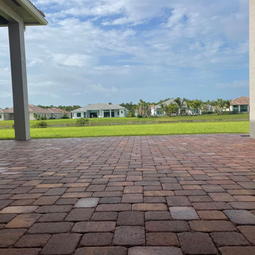Covered Lanai Brick Paver Patio | Florida Backyard Outdoor Living