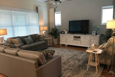 Transitional family room photo in Other