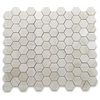 Moleanos Beige Golden Beach Limestone 4 inch Hexagon Mosaic Tile Honed, 1 sheet