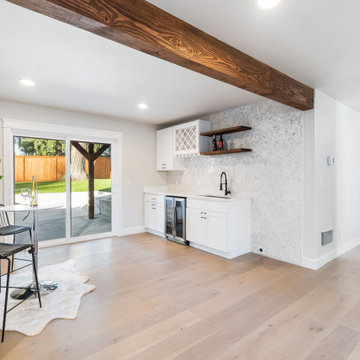 Custom Home Sauna & Wellness Space with Marble Tile Shower | Redmond