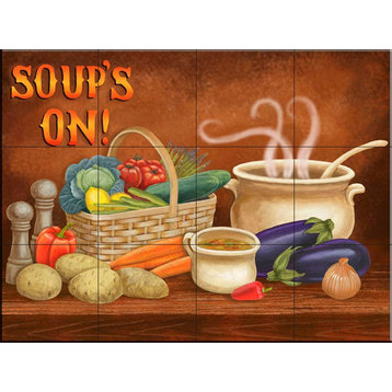 Tile Mural, Soups On by Mary Lou Troutman