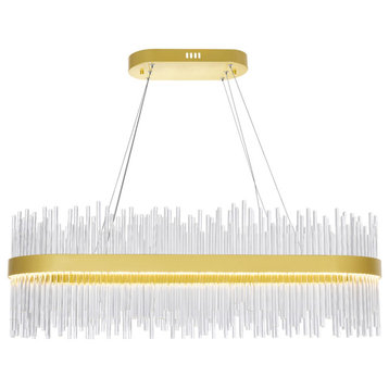 Genevieve LED Chandelier with Medallion Gold Finish