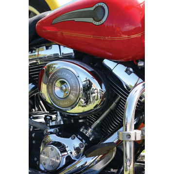 Fine Art Photograph, Red Motorcycle, Fine Art Paper Giclee