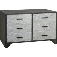 Chimney Corner Washed Gray MDF 6-DRAWER Chest, Gray