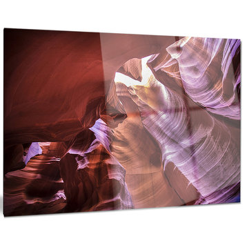 "Light in Antelope Canyon" Photo Metal Wall Art, 28"x12"
