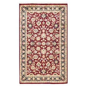 Mysore, One-of-a-Kind Hand-Knotted Area Rug Red, 3'2"x5'3"