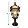 Gama Sonic 98B11 Royal Bulb 23" Tall LED Outdoor Pier Mount Post - Brushed