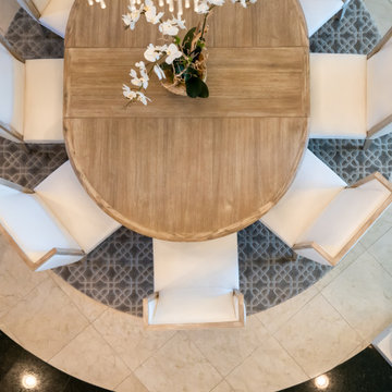 Staircase, Dining Room and Living Room Remodel at Coto de Caza, CA