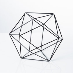 Polygon Iron Frame Decor Ball - Medium - Decorative Objects And Figurines