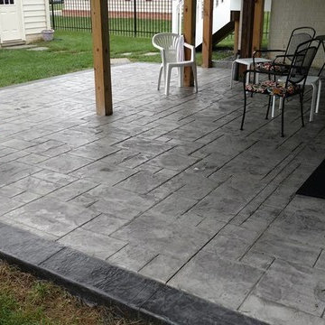 J-Stamped concrete patio