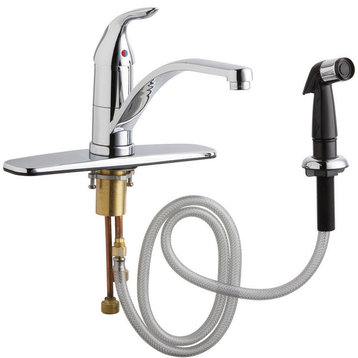 Chicago Faucets 432-ABCP Single Lever Hot and Cold Water Mixing Sink Faucet