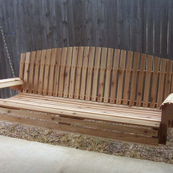 Fan Back Cedar Swing - Patio Furniture And Outdoor Furniture