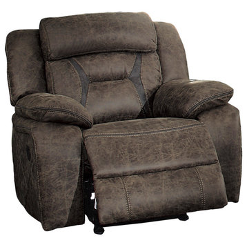 Liatris Reclining Sofa Collection, Dark Brown, Chair