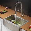 Ruvati RVC2428 Stainless Steel Kitchen Sink and Stainless Steel Faucet Set