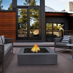 Mezzo - Square Fire Table in Flint Gray - Fire Pits