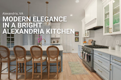 Modern Elegance in a Bright Coastal-Style Kitchen
