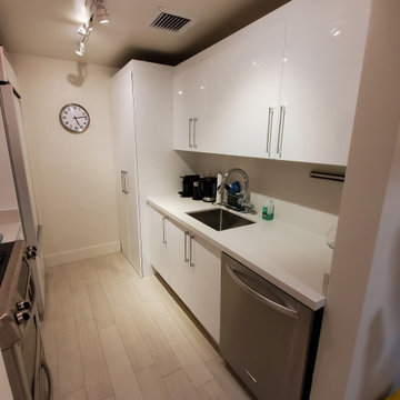 Modern Kitchen Remodel Done in a White Gloss Color
