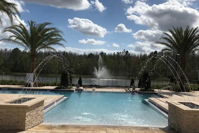 Beach style pool photo in Orlando